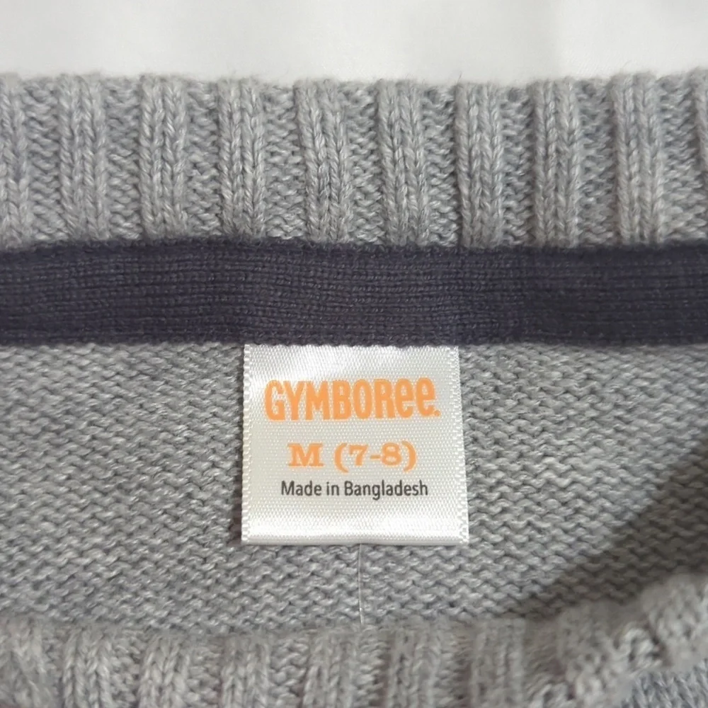 Gymboree Yeti Abominable Snowman Boy's Pullover Sweater, Color Grey/White Sz M